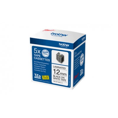 CINTA ROTULADORA PACK5 NEGRO/BLANCO