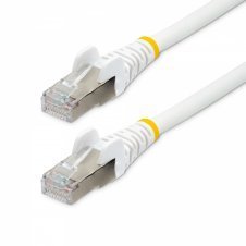 StarTech.com Cable de 3m de Red Ethernet CAT6a - Blanco - Low Smoke Zero Halogen (LSZH) - 10GbE - 500MHz - PoE++ de 100W - Snagless sin Pestillo - RJ-