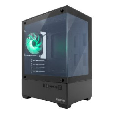 CAJA MICROATX COOLBOX GM2000 VISION LITE GPU MAX 280mm 1x3.5 1x2.5 USB-C NEGRO