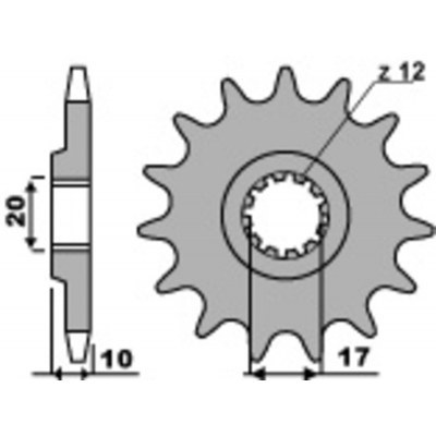 PBR Steel Self-Cleaning Front Sprocket 2074 - 520 2074.14.18NC