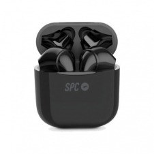 Auriculares Bluetooth SPC Zion Pro con estuche de carga/ Autonomía 3.5h/ Negro