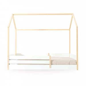 Cama-casita Montessori 90x200 cm madera/blanco · Sogni XL NB2000-M6012