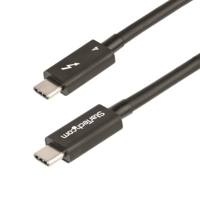 Cable de 1m Thunderbolt 4 - 40Gbps - PD 100W - Vídeo 4K/8K - Cable Thunderbolt 4 con Certificación Intel - Compatible con USB4/Thunderbolt 3/USB 3.2/USB Tipo C/DisplayPort