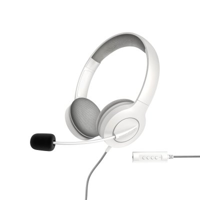 452156 auricular y casco Auriculares Alámbrico Diadema Llamadas/Música USB tipo A Blanco