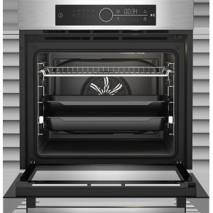 Horno multifunción Beko BBIM12400XMPS, 72 litros, 15 funciones, AeroPerfect, pirólisis, SteamShine, SoftClose, clase A+, inox