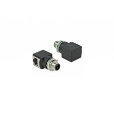 DeLOCK 66313 cambiador de género para cable M12 RJ45 Negro