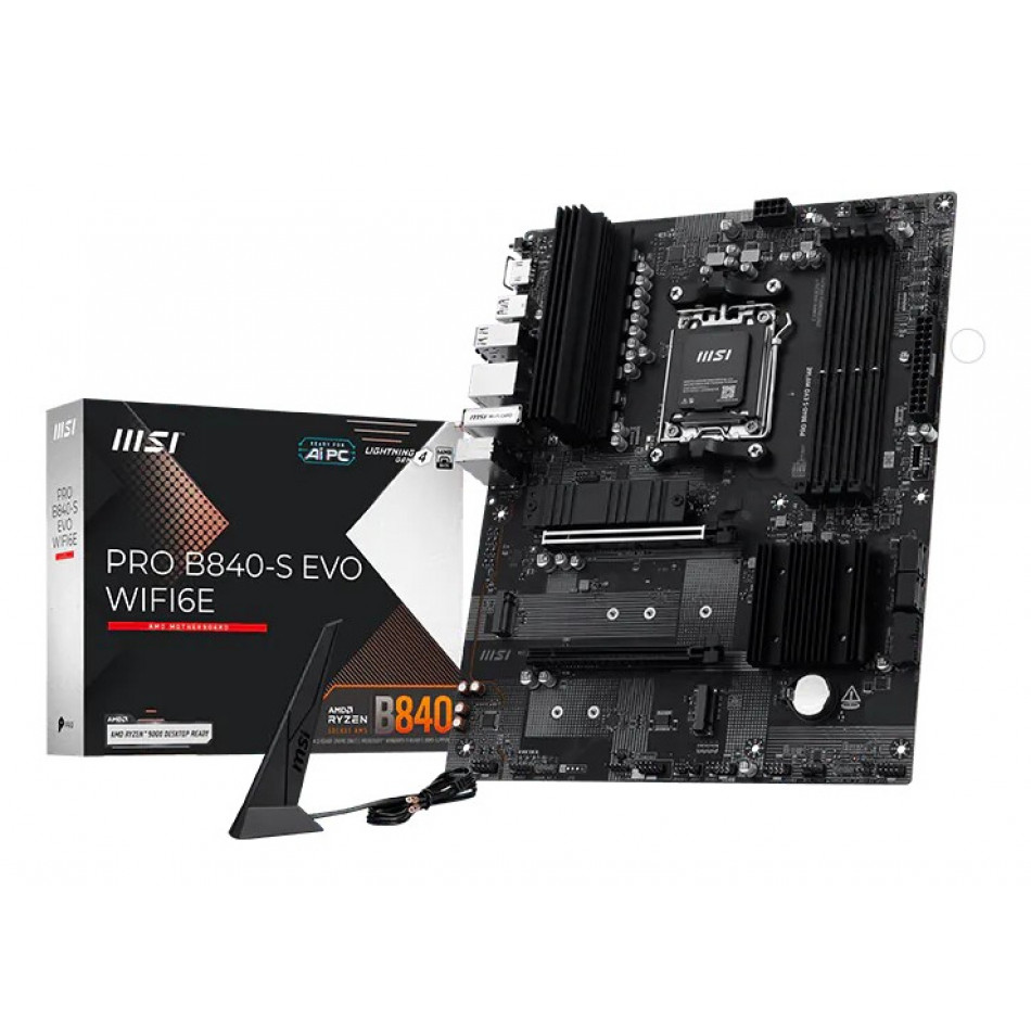 Pro B840-S EVO WIFI6E AMD B840 Zócalo AM5 ATX