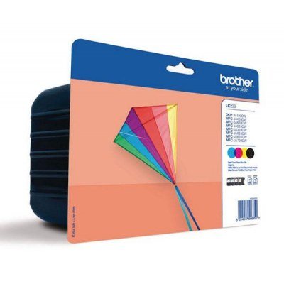 Brother LC223 Pack de 4 Cartuchos de Tinta Originales - LC223VALBP
