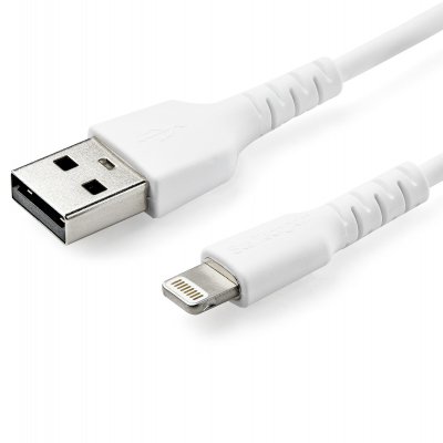 Cable Resistente USB-A a Lightning de 2 m Blanco - Cable de Alimentación y Sincronización USB Tipo A a Lightning con Fibra de Aramida Robusta - Con Certificación MFi de Apple - iPad/iPhone 12