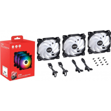 KIT 3 VENTILADORES XPG VENTO 120 ARGB PWM NEGROS