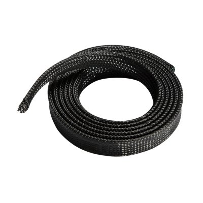 Organizador de cable poliéster 20mm, Negro, 1.0m