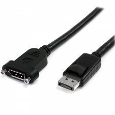 StarTech.com Cable de 91cm DisplayPort de Montaje en Panel - 4K x 2K - Cable DisplayPort 1.2 de Extensión de V?deo Macho a Hembra - Cable para Monit