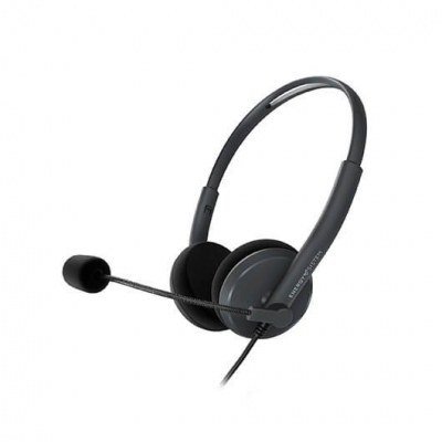 Auriculares micro energy sistem office 2 anthracite supraural - 30mm - cable 150cm - jack 3.5mm - antipop - 20hz