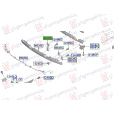 SOPORTE CENTRAL DE REFUERZO DEL PARACHOQUES TRASERO(O)