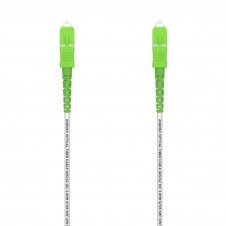 AISENS Cable Fibra Í?ptica Latiguillo G657A2 3.0 9/125 SMF Simplex CPR DCA LSZH, SC/APC-SC/APC, Blanco, 20 m