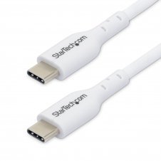 StarTech.com Cable de Carga USB-C Blanco de 2m - Cable UCB Tipo C de Carga para Ordenador Portátil - PD de 60W 3A - Cable de Transferencia de Datos U