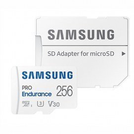 Tarjeta microSD Samsung MicroSDHC Pro Endurance 256GB Clase 10, con adaptador