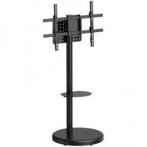 Carro TV con ruedas Aisens FT86TRE-303, 37-86 pulgadas, hasta 50 kg, VESA 600 x 400 mm, incl. -10°/+5°, rot. 90°, altura ajustable, negro