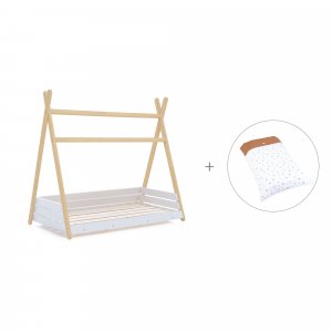 Cama cabaña Montessori madera 70x140 cm + nórdico Ariake · Homy Life