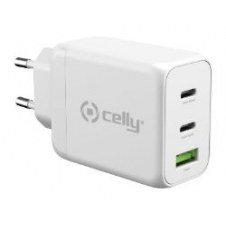 Cargador De Pared Celly 65w 1usb-a 2usb-c