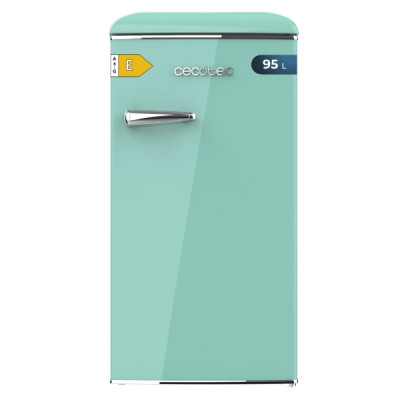 Cecotec Bolero CoolMarket TT Origin 95 Green E Mini Frigorifico - Capacidad 95L - Estilo Retro - Cajon para Hielo - Tirador Cromado - 48.7x59.2x89.3cm - Color Menta