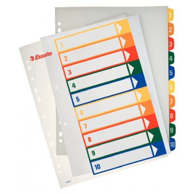 2709 Separador numérico con pestaña Polipropileno (PP) Multicolor