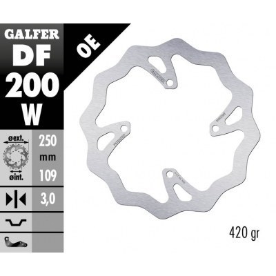 Disco de freno Wave® GALFER DF200W