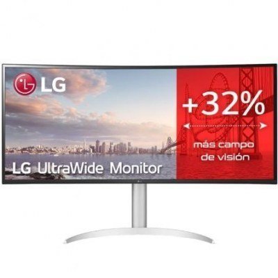 Monitor Profesional Ultrapanorámico LG UltraWide 34WQ650-W 34/ WFHD/ Multimedia/ Regulable en Altura/ Plata y Blanco