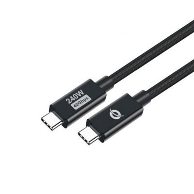 Cable usb - c conceptronic macho - macho 2m usb 4.0 gen 3 240w 48v 5a 40gbps e - mark