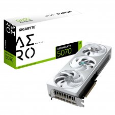 GIGABYTE GeForce RTX 5070 AERO OC 12G Tarjeta Gráfica - 12GB GDDR7, 192 bits, PCI-E 5.0, XXXX MHz Core Clock, 3 x DP 2.1a, 1 x HDMI 2.1b, NVIDIA DLSS