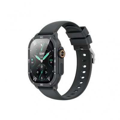 XO J12 Reloj Smartwatch Pantalla Cuadrada 2.06 AMOLED - Asistente de Voz - Control de Musica - Multideporte - Llamadas BT - IP68 - Color Negro