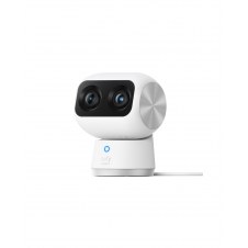 Eufy Security Indoor Cam S350, cámara doble, cámara de seguridad con resolución 4K UHD, zoom de 8Í? y PTZ de 360º, IA para personas y mascotas, id