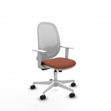 Piqueras y Crespo Cilanco blanca sincro malla blanca bali marr?n brazos blancos base blanca ruedas 65mm nailon