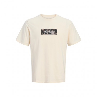 Camiseta JACK & JONES JORMONTAUK FRONT TEE SS CREW NECK FST 12297890 Beige Beige