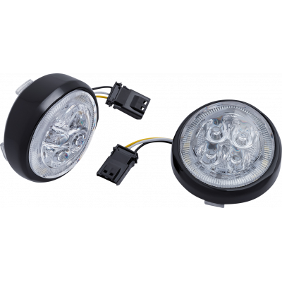 LED Lighted Fang® Front Signal Light Inserts with Bezel CIRO 45423