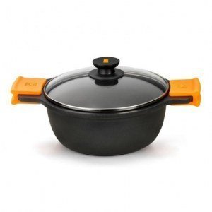 Olla alta Bra EFFICIENT, 28 cm, con tapa