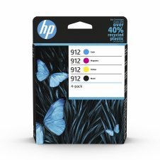 HP 912 CMYK Cartucho 4 pieza(s) Original Rendimiento estándar Negro, Cian, Magenta, Amarillo