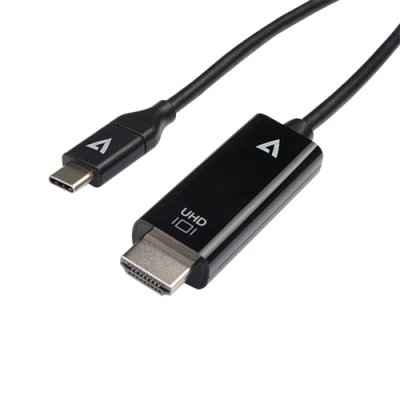 V7UCHDMI-1M adaptador de cable de vídeo USB Type-C 3.2 Gen 1 HDMI Negro