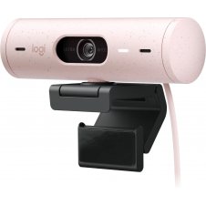 CÁMARA WEB LOGITECH BRIO 500 ROSA FHD 1080 A 30 FPS AUTO ENFOQUE, MICRÓFONO IA USB-C WIN/MAC OS