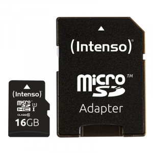 Tarjeta microSD Intenso 3423470 Micro SD UHS-I Premium 16GB c/adap