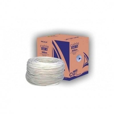 BOBINA CABLE RED PHASAK UTP CAT6 SÓLIDO 305M AWG23