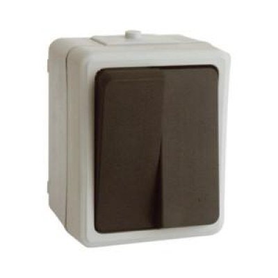 Conmutador Doble de Superficie Estanco IP44