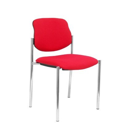 Silla fija Styl bali rojo chasis cromo