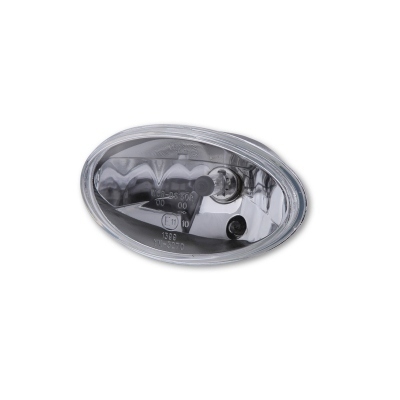HIGHSIDER H4 insert oval, 160 x 90 mm, clear glass, 12V 60/55W, with parking light, E approved. 226-191
