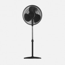 Ventilador De Pie Yamato Negro 3vel 50w 3asp Fijo Y Rotatorio Regx41x41cm