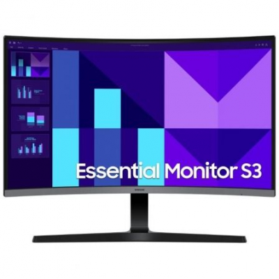 Monitor Profesional Curvo Samsung Essential S3 S39GD S27D392GAU 27/ Full HD/ Negro y Plata