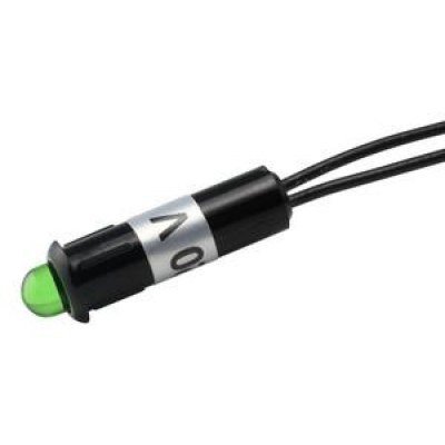 Piloto Diodo LED 230Vac Ø6mm con Cable VERDE DH