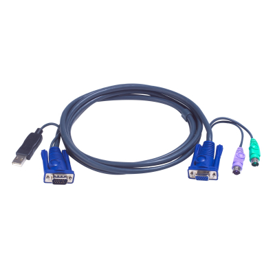 2L5503UP cable para video, teclado y ratón (kvm) Negro 3 m