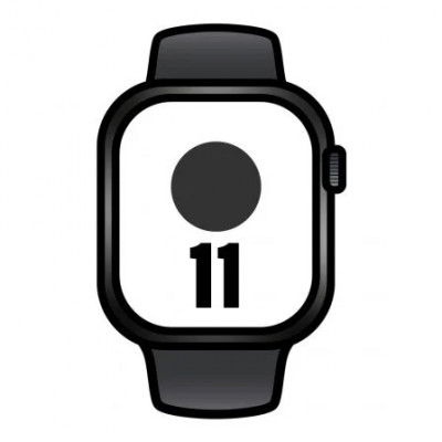 Apple Watch Series 11/ GPS/ 42mm Negro Azabache/ Correa Negro (S/M)