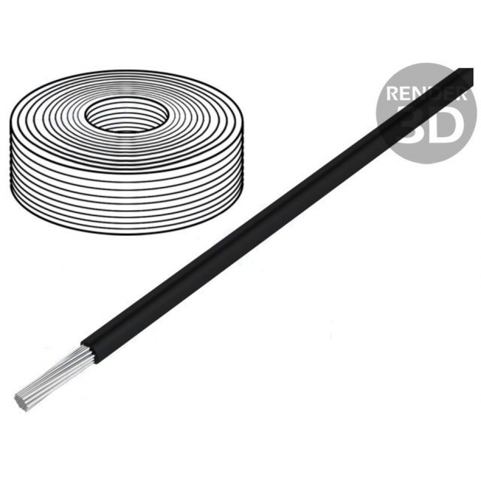 Cable Silicona 2,5mm 300/500V NEGRO